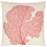 Safavieh Spice Fan Coral  Pillow -Set Of 2 Beach Red 30% Linen + 70% Cotton PIL829A-2222-SET2