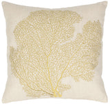 Safavieh Spice Fan Coral  Pillow -Set Of 2 Beach Lime 30% Linen + 70% Cotton PIL829B-2222-SET2