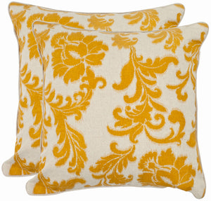 Safavieh Aubrey Pillow -Set Of 2 Apricot 30% Linen + 70% Cotton PIL836A-1818-SET2