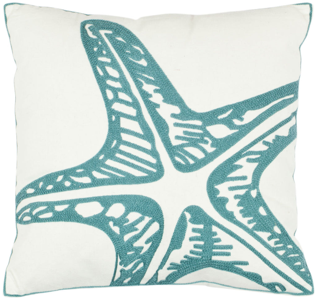 Whitewashed Starfish Pillow