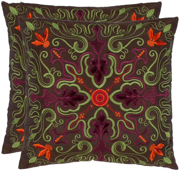 Ariel Pillows Set of 2 - Bohemian Chic Suzani Embroidery for Exotic Home Decor & Comfort