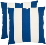 Safavieh Sally  Pillow -Set Of 2 Navy / Blue 36% Linen + 33% Polyester                      + 20% Rayon + 10% Cotton PIL913A-2222-SET2