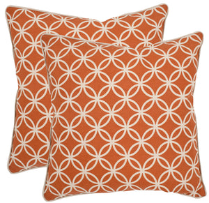 Safavieh Alice  Pillow -Set Of 2 Brown 70% Cotton + 30% Linen PIL926A-1818-SET2