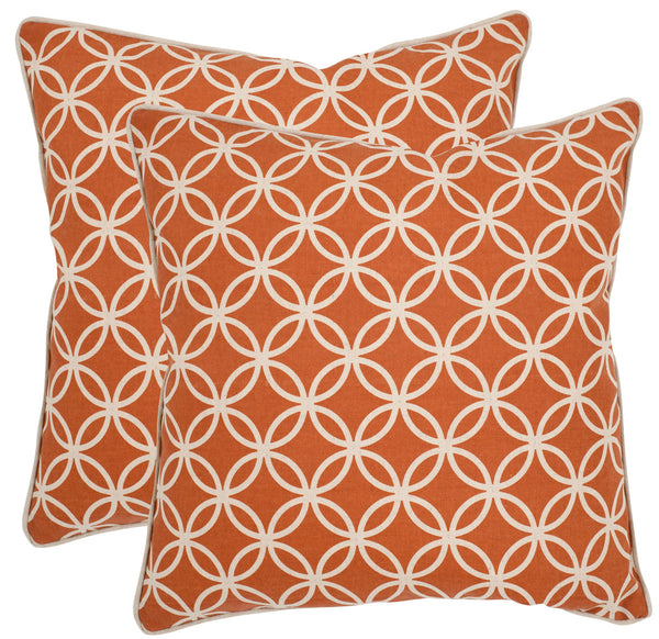 Safavieh Alice  Pillow -Set Of 2 Brown 70% Cotton + 30% Linen PIL926A-1818-SET2