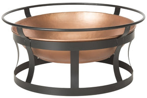 Safavieh Bonaire Fire Pit Copper Black Iron PIT1012A 683726684206