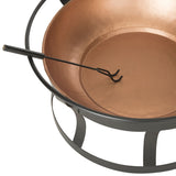 Safavieh Bonaire Fire Pit Copper Black Iron PIT1012A 683726684206