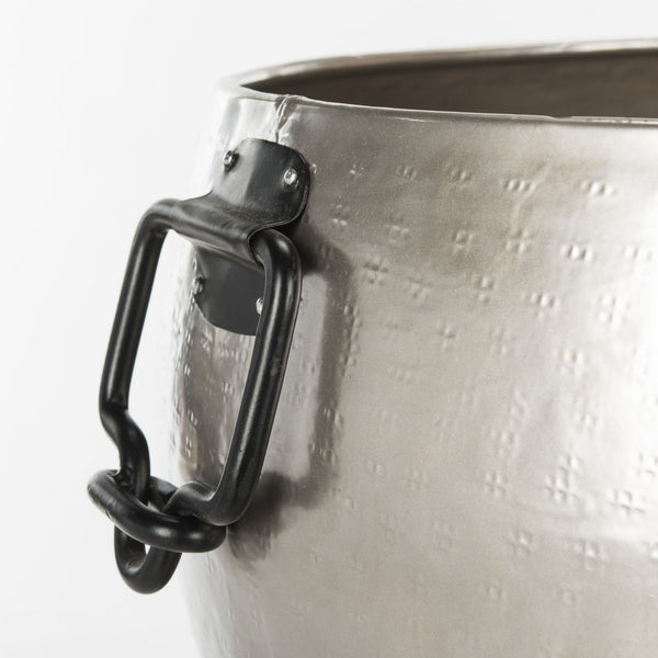 Safavieh Azov Beverage Tub with Stand Pewter Black Iron PIT2007A 889048270411