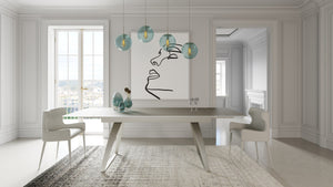 VIG Furniture Modrest Pittson - Modern Extendable Grey Glass Dining Table VGYFDT8852F-GRY-DT