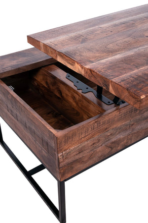 Porter Designs Lakewood Solid Acacia Wood Transitional Coffee Table Brown 05-190-04-0808