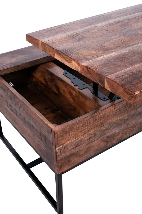 Porter Designs Lakewood Solid Acacia Wood Transitional Coffee Table Brown 05-190-04-0808