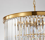 Bethel Gold Chandelier in Metal & Crystal