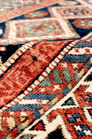 Pasargad Kazak Collection Hand-Knotted Wool Area Rug PJK-8A 4x8-PASARGAD