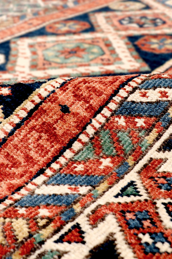 Pasargad Kazak Collection Hand-Knotted Wool Area Rug PJK-8A 4x8-PASARGAD