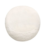 Pasargad Santorini Collection Cotton Pouf, Ivory PJO-5902W-PASARGAD