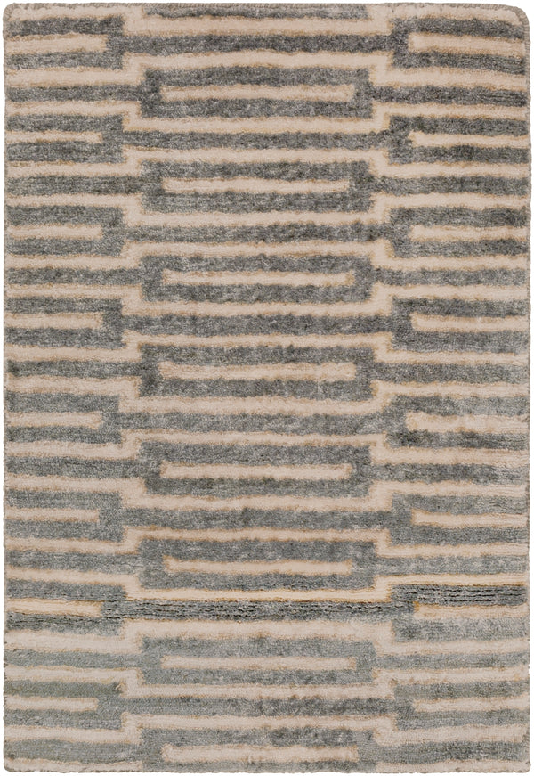 Platinum PLAT-9000 Modern Viscose Rug PLAT9000-913 Dark Brown, Khaki, Wheat 100% Viscose 9' x 13'