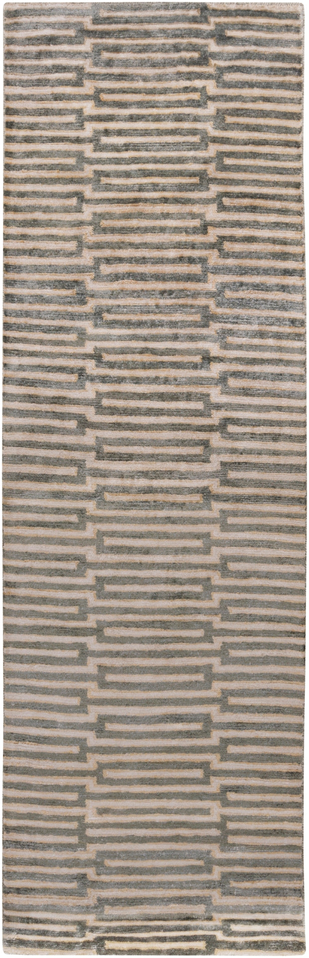 Platinum PLAT-9000 Modern Viscose Rug PLAT9000-913 Dark Brown, Khaki, Wheat 100% Viscose 9' x 13'
