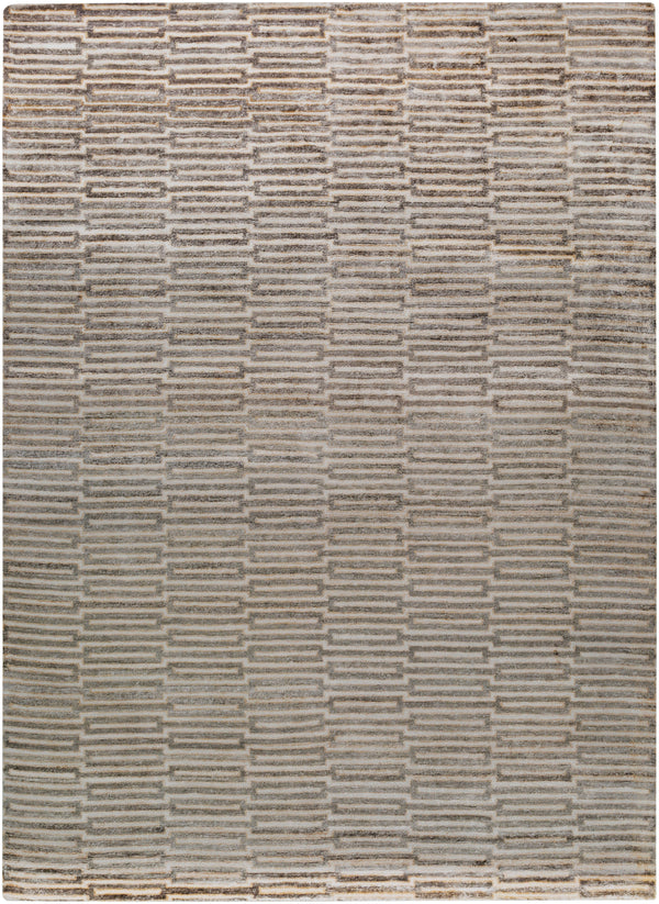 Platinum PLAT-9000 Modern Viscose Rug PLAT9000-811 Dark Brown, Khaki, Wheat 100% Viscose 8' x 11'