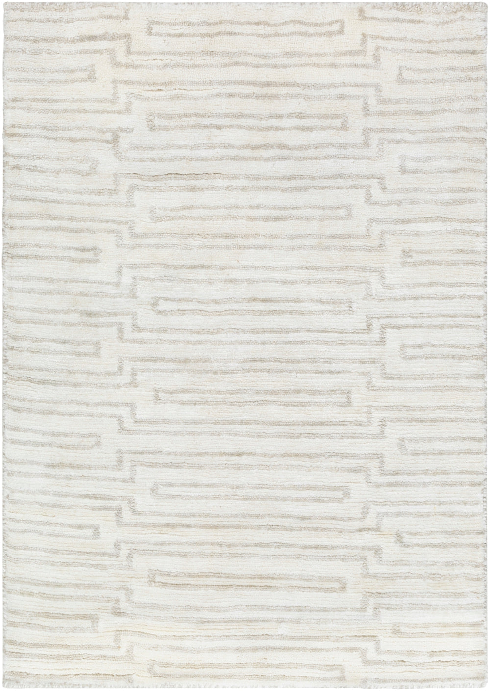Platinum PLAT-9029 Modern Viscose Rug PLAT9029-913 Khaki, Cream 100% Viscose 9' x 13'