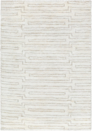 Platinum PLAT-9029 Modern Viscose Rug PLAT9029-913 Khaki, Cream 100% Viscose 9' x 13'