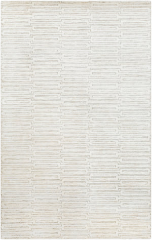 Platinum PLAT-9029 Modern Viscose Rug PLAT9029-58 Khaki, Cream 100% Viscose 5' x 8'
