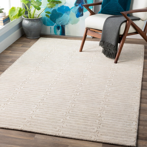 Platinum PLAT-9029 Modern Viscose Rug PLAT9029-913 Khaki, Cream 100% Viscose 9' x 13'