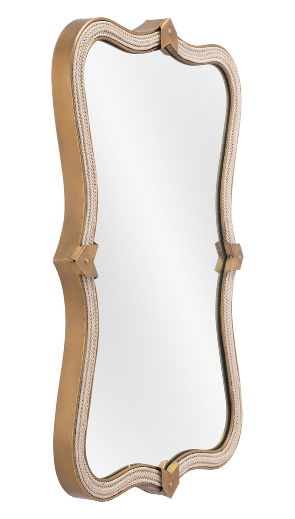 Zuo Modern Hillegass Steel, MDF, Glass Modern Commercial Grade Mirror Gold Steel, MDF, Glass