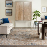 Nourison kathy ireland Home Malta MAI05 Vintage Machine Made Power-loomed Indoor only Area Rug Taupe 9' x 12' 99446361356
