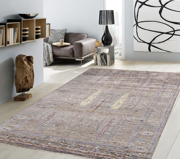 Pasargad Tribal Collection Hand-Knotted Silk Area Rug PLR-09 6X8-PASARGAD