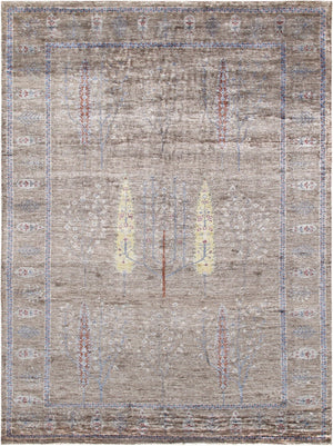 Pasargad Tribal Collection Hand-Knotted Silk Area Rug PLR-09 6X8-PASARGAD
