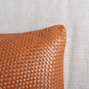 Safavieh Kelci Pillow Camel Upper - 100% Leather,  Backing - 100% Canvas PLS2001A-1220