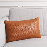 Safavieh Kelci Pillow Camel Upper - 100% Leather,  Backing - 100% Canvas PLS2001A-1220