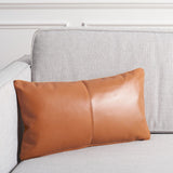 Safavieh Samori Pillow Light Brown/Sand Upper - 100% Leather,  Backing - 100% Canvas PLS2003A-1220