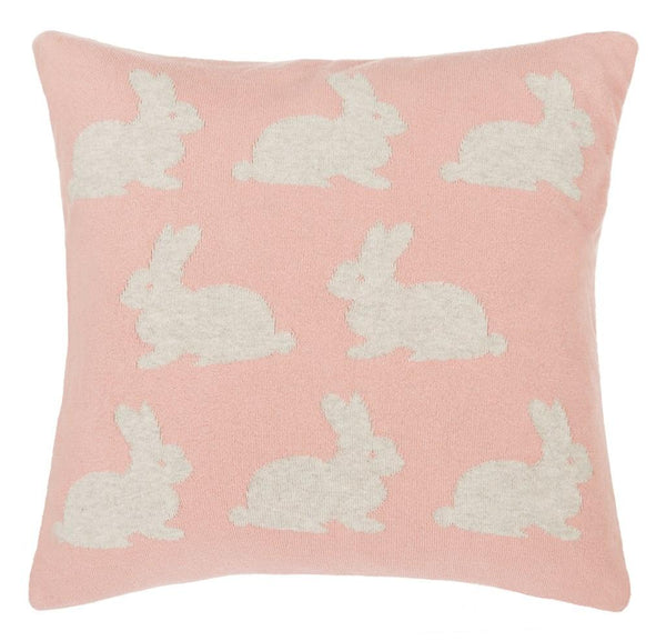 Bunny Hop Knit Pillow