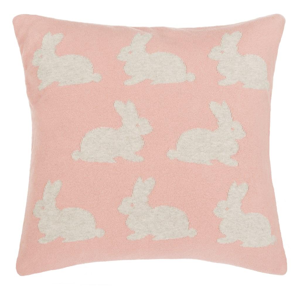 Bunny Hop Knit Pillow
