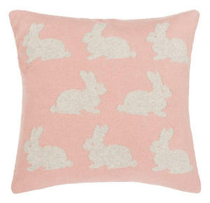 Bunny Hop Knit Pillow