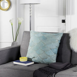 Metallic Scale Cowhide 20"X20" Pillow