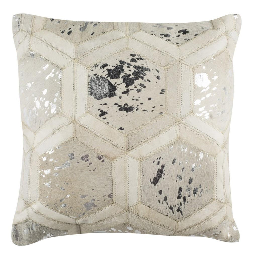 Maggie Metallic Cowhide 20"X20" Pillow