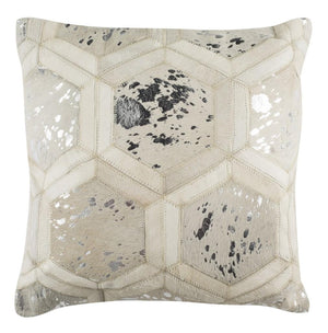 Maggie Metallic Cowhide 20"X20" Pillow