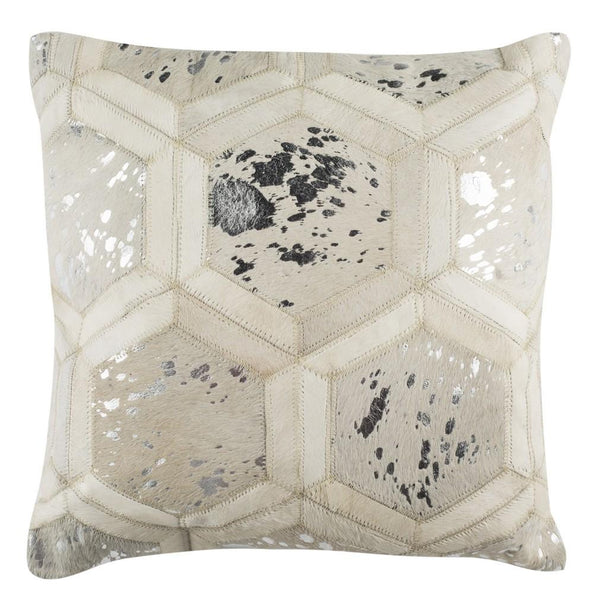 Maggie Metallic Cowhide 20"X20" Pillow