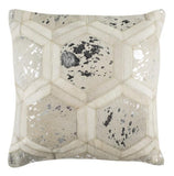 Maggie Metallic Cowhide 20"X20" Pillow