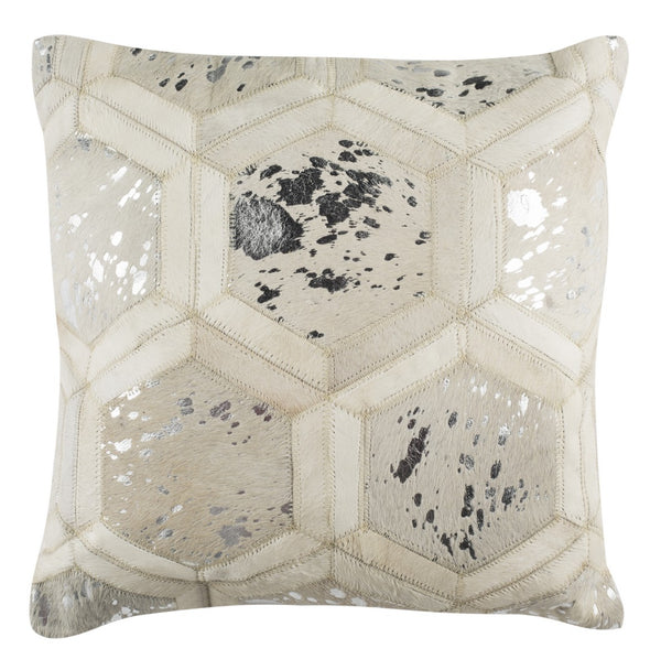 Maggie Metallic Cowhide 20"X20" Pillow