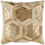 Maggie Metallic Cowhide 20"X20" Pillow