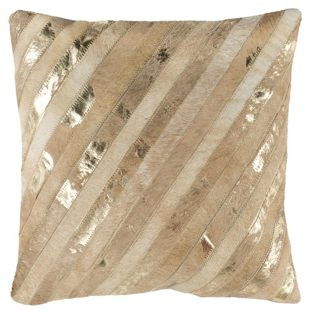 Latta Metallic Cowhide 20"X20" Pillow
