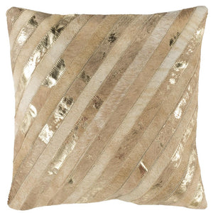 Latta Metallic Cowhide 20"X20" Pillow