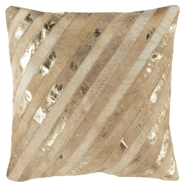Latta Metallic Cowhide 20"X20" Pillow