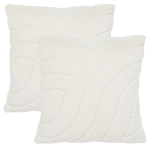 Safavieh Verli Pillow Ivory Microfiber PLS4503A-2020-SET