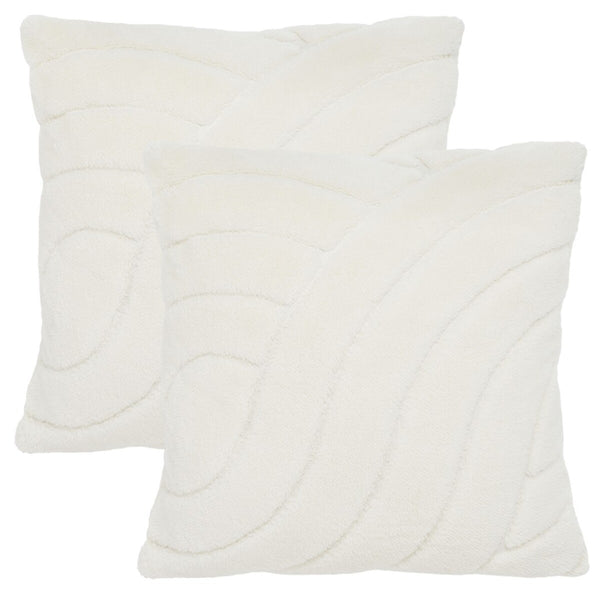 Safavieh Verli Pillow Ivory Microfiber PLS4503A-2020-SET