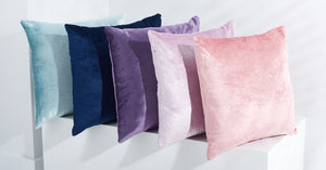 Safavieh Davina Pillow -Set Of 2 Purple  Front & Back: 60% Viscose + 40% Cotton PLS500E-1818-SET2