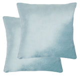 Safavieh Davina Pillow -Set Of 2 Aqua  Front & Back: 60% Viscose + 40% Cotton PLS500B-1818-SET2