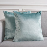 Safavieh Davina Pillow -Set Of 2 Aqua  Front & Back: 60% Viscose + 40% Cotton PLS500B-1818-SET2